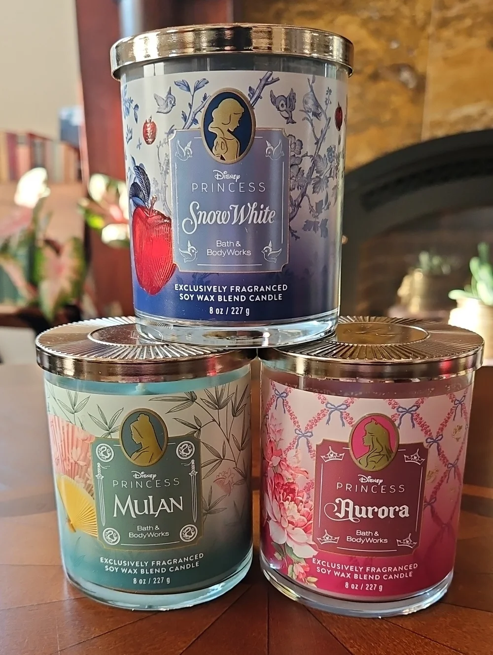 Limited Disney Princess Single-Wick Candle Trio - Brand New!